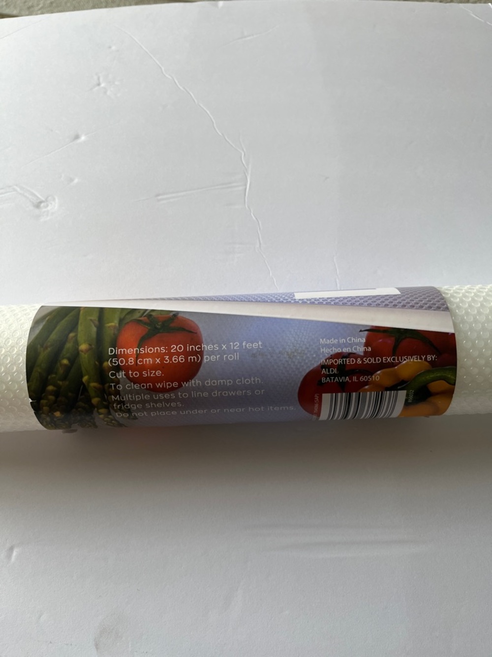 Non-Slip clear white Drawer & Shelf Liner Roll 20 inches by 12 ft. New